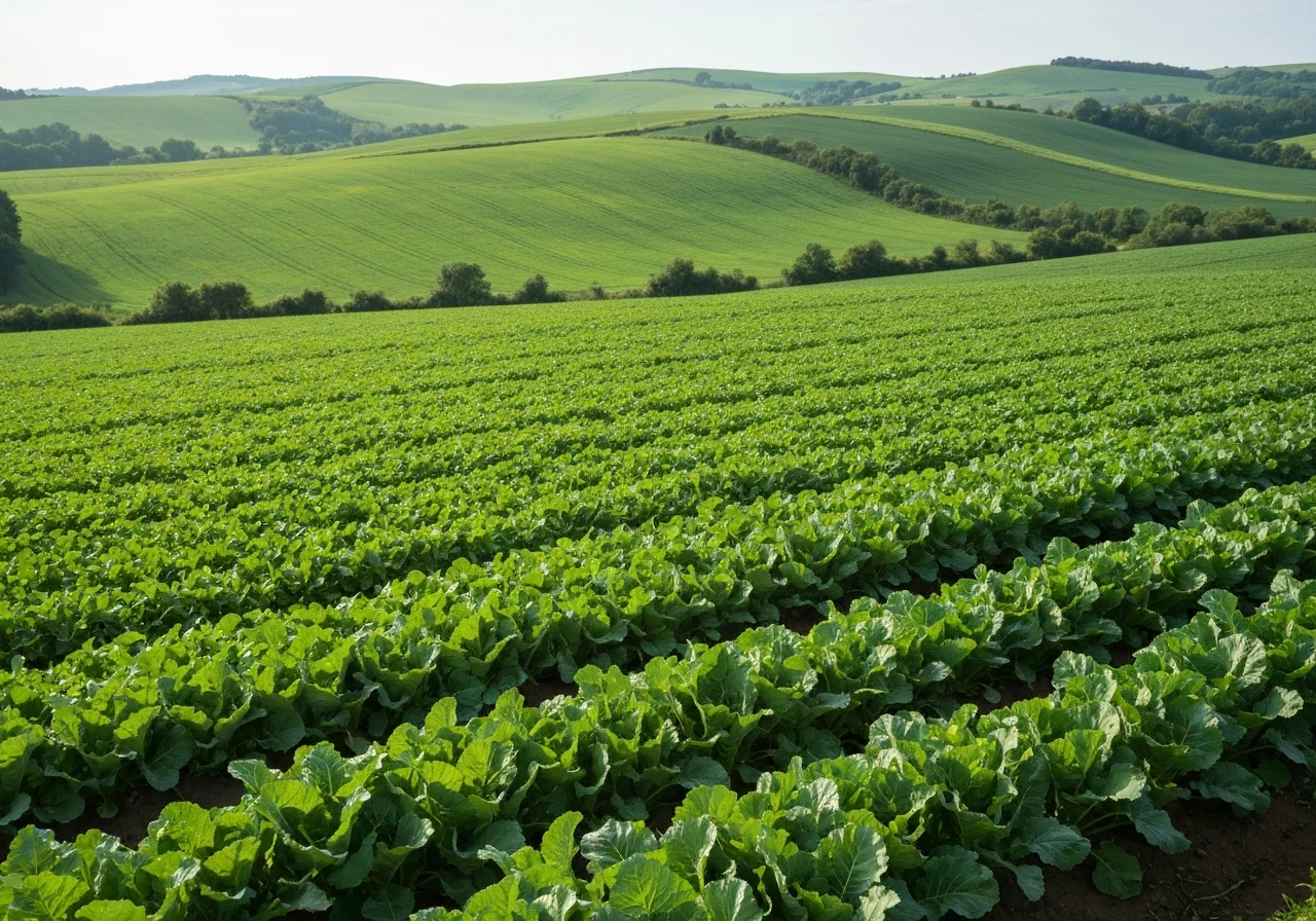 Organic farm fields in Maharashtra with lush green crops